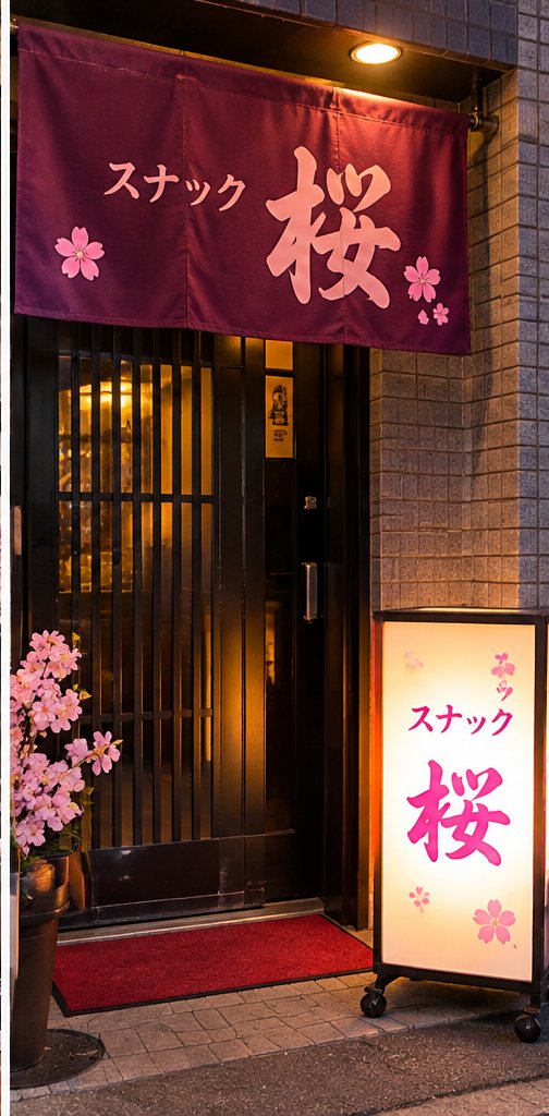 スナック桜の玄関
